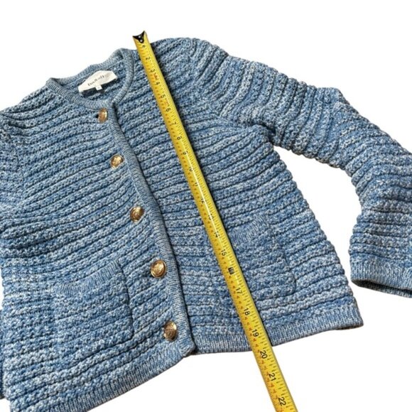 ba&sh Blue Guspa Cardigan Size 2 - Picture 6 of 7